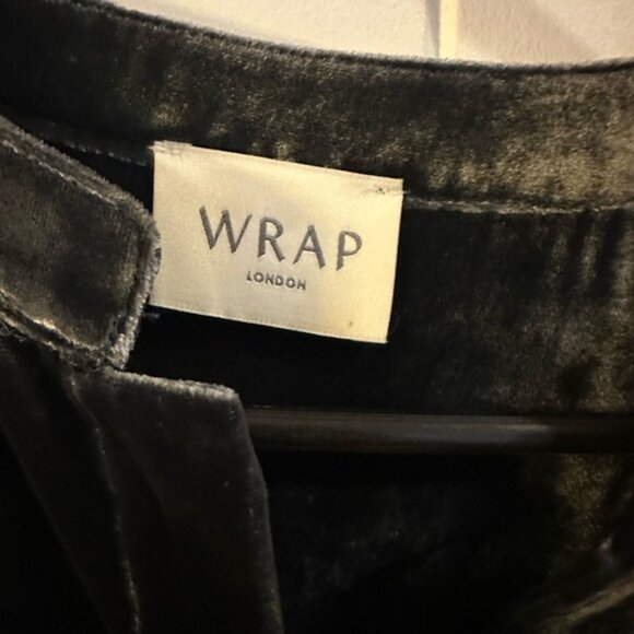 Wrap London Charcoal Velvet silk dress - Picture 2 of 4
